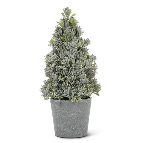 Frost-look Potted Cone Tree