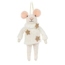 Fancy Winter Sweater Mouse Ornament