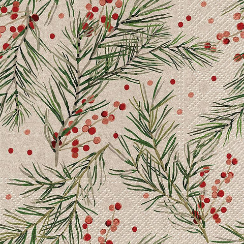 Holly Cocktail Napkins