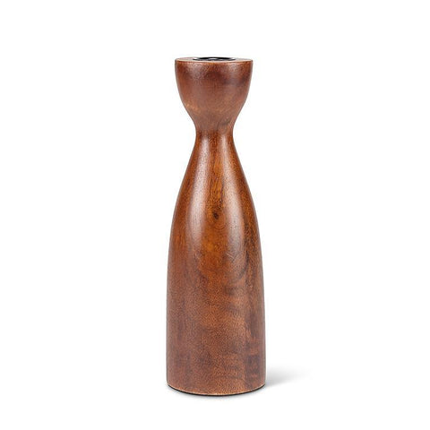 Curvy Wooden Taper Candle Holder