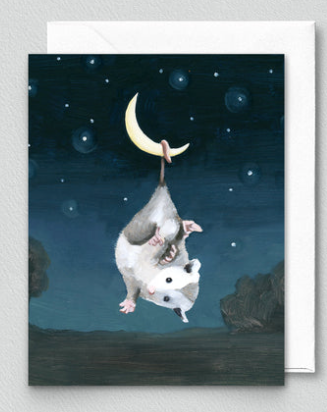 Card - Opossum Hanging On