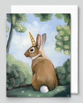 Card - Rabbit with Unicorn Horn