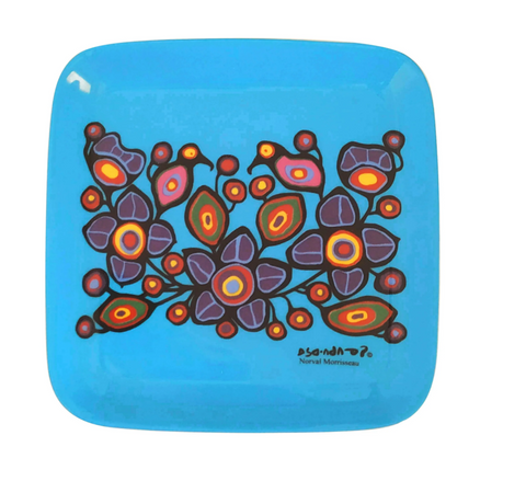 Norval Morrisseau Flowers and Birds Snack/Trinket Dish