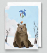 Card - Mistletoe - Bear
