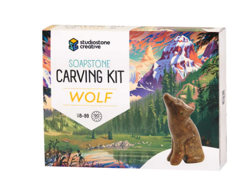 Soapstone Carving Kit - Wolf