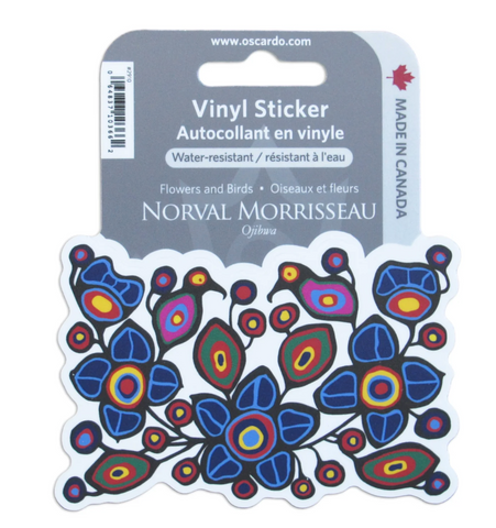 Norval Morrisseau Flowers and Birds - Vinyl Sticker