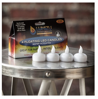 Floating LED Tealight Candles - Set of Four