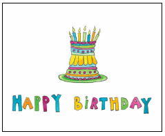 Card - Colourful Birthday Cake