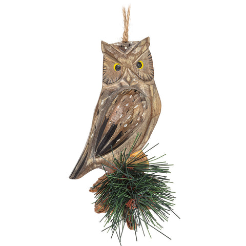 Owl Carved Ornament