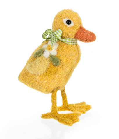 Yellow Duckling with Flower