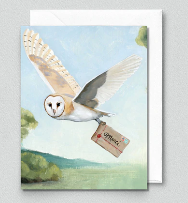 Card - Owl Merci Thank You