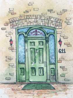 Yellow Bricks with Triple Arch Door