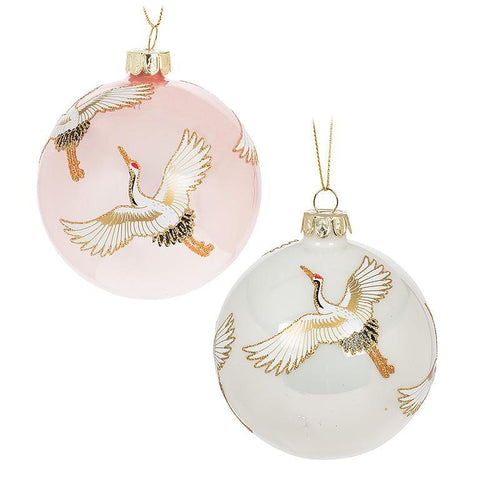 Flying Crane Ball Ornament