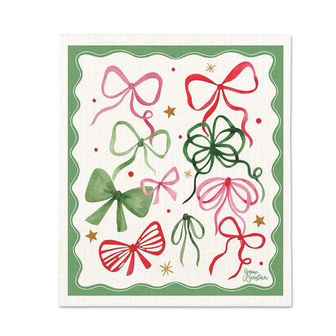 Swedish Dishcloth - Holiday Bows