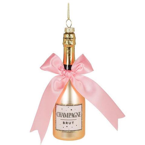 Ornament - Champagne Bottle with Bow