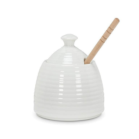 Honey Pot - Beehive Shaped, with Dauber