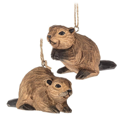 Beaver Carved Ornament