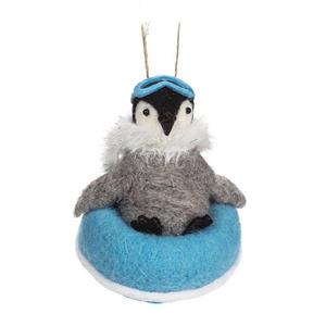 Ornament - Snowtubing Penguin