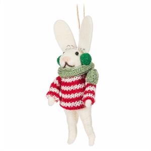 Ornament - Bunny in Striped Sweater
