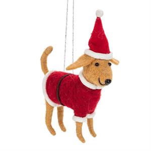 Ornament - Dog in Santa Suit