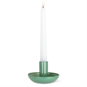 Small Pipe Taper Candle Holder - Green