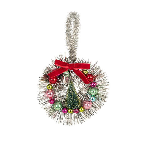 Ornament - Tinsel & Ball Wreath