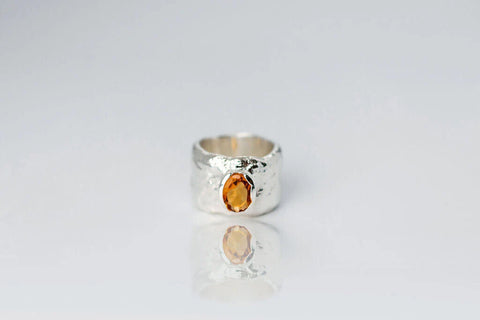 Ring - Mount Vesuvius, Orange Citrine