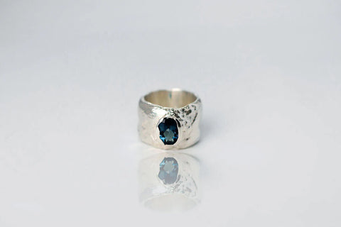 Ring - Mount Vesuvius, London Blue Topaz