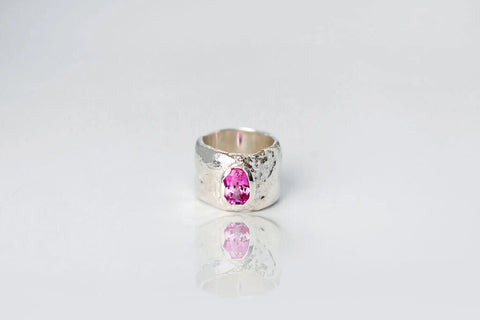 Ring - Mount Vesuvius, Pink Topaz