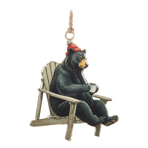 Ornament - Bear in a Muskoka Chair