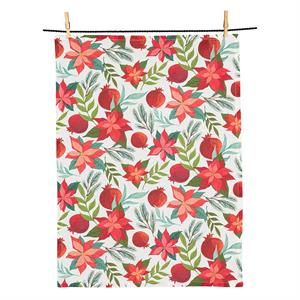 Pomegranates & Pointsettias Kitchen Towel