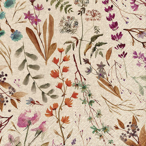 Luncheon Napkins - Dried Floral Bouquet