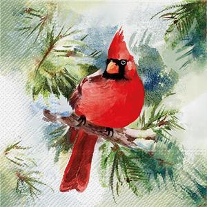 Winter Cardinals Luncheon Napkins