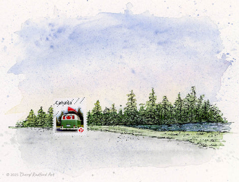 Card - Canadian Stamp - VW Van