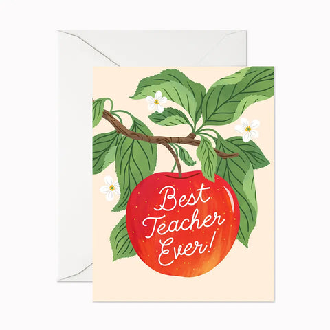 Card - Best Teacher Ever (Apple)