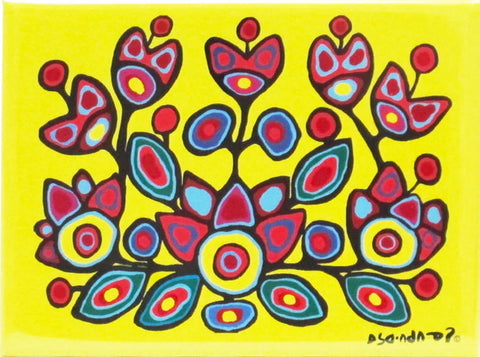 Magnet - Norval Morrisseau, Floral on Yellow
