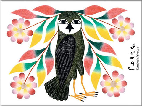 Kenojuak Ashevak Owl's Bouquet Magnet