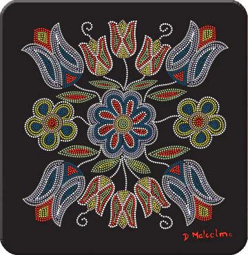 Coasters - Deb Malcolm Silver Threads, Cork-backed