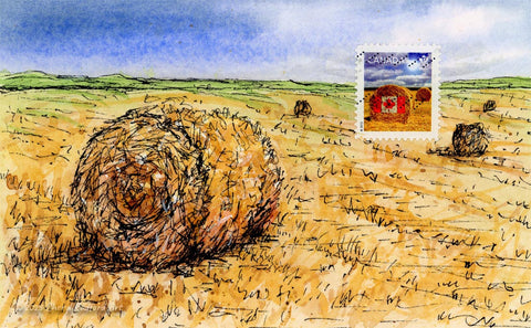 Card - Canadian Stamp - Round Bales