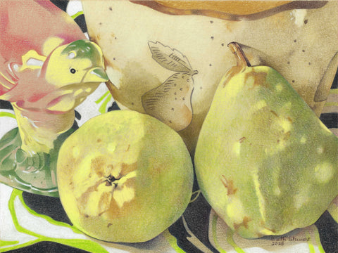 Ceramic Bird and Pears