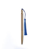 24k Gold Plated Ballpoint Pen - Blue Tassel