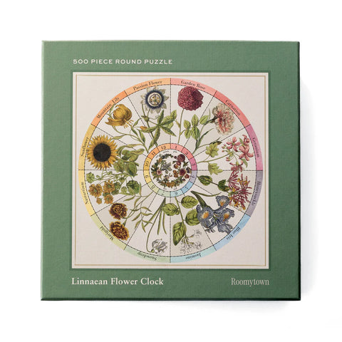 Puzzle - 500-Piece Round - Flower Clock