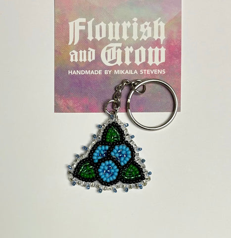 Blueberry Charm Keychain - Black Outline