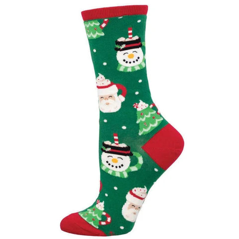 Socks - Cup of Holiday Cheer, Ladies Shoe Size 5-10.5