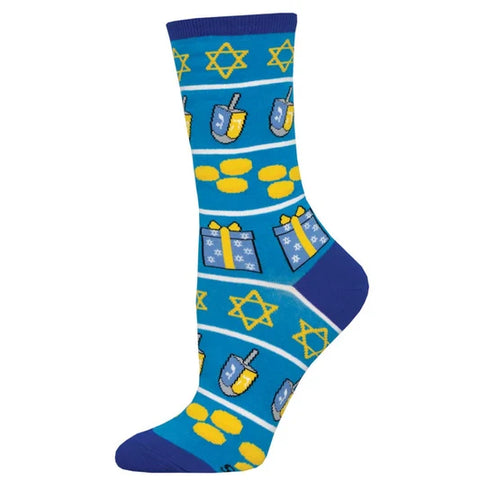 Socks - Hanukkah Icons, Ladies Shoe Size 5-10.5