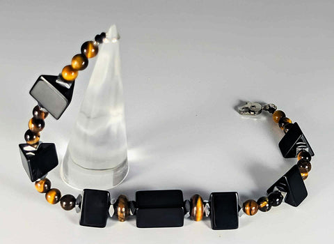 Bracelet - Tigers Eye and Black Onyx