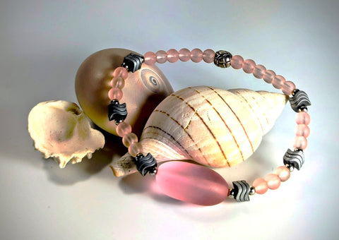 Bracelet - Pink Beachglass