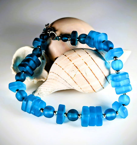 Bracelet - Teal Beachglass