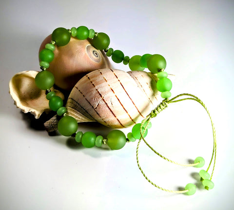 Bracelet - Light Green Beachglass