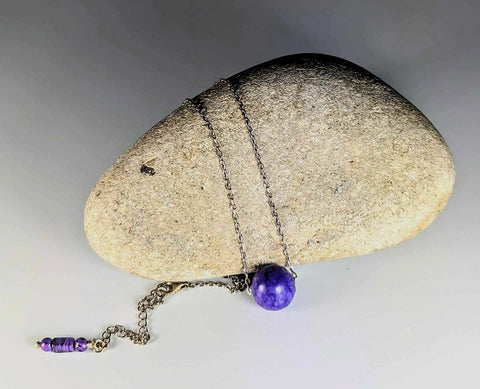 Necklace - Russian Charoite and Sterling Silver